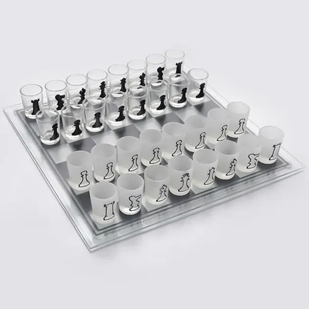 Алко шахматы с рюмками 38,5 x 38,5 см 62100 - Фото 2 Алко шахматы с рюмками 38,5 x 38,5 см 62100 - изображение 2