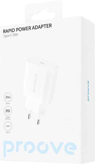 Мережевий зарядний пристрій Proove Rapid 20W Type-C (RAPID 20W USB-C) - зображення 2