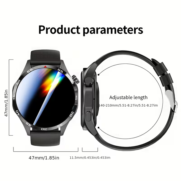 Смарт годинник ERUN P15 PRO Black, нова версія, розумний годинник, з тим самим циферблатом, що й GT6 PRO, - Уценка - изображение 8