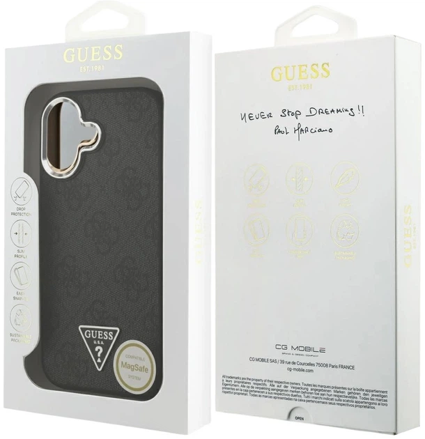 Панель Guess 4G Triangle Logo MagSafe для Apple iPhone 17 Black (3666339517434) - зображення 8