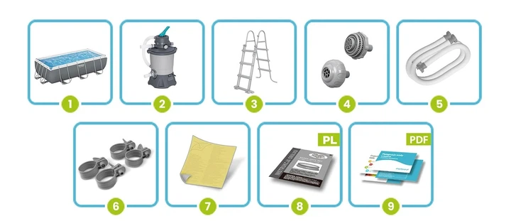 Basen ogrodowy stelażowy Bestway 404 x 201 x 100 cm 10 w 1 56442 (6941607366158) - obraz 3