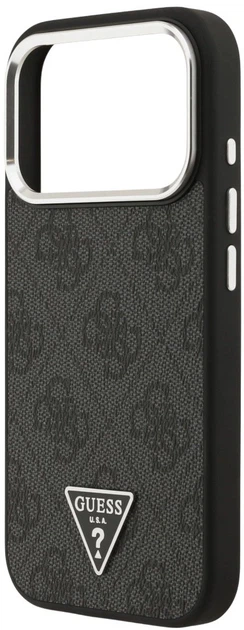Панель Guess 4G Triangle Logo MagSafe для Apple iPhone 17 Pro Black (3666339517458) - зображення 5