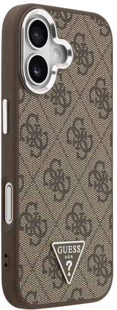 Панель Guess 4G Triangle Logo MagSafe для Apple iPhone 17 Brown (3666339517595) - зображення 4