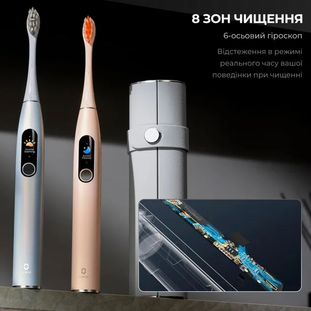 Электрическая зубная щетка Oclean X Pro Digital Smart Sonic Toothbrush Champagne Gold [81248] - изображение 8