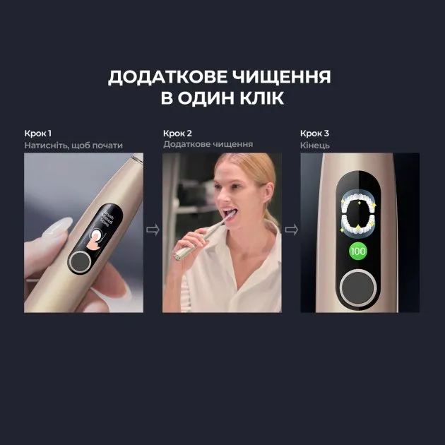 Электрическая зубная щетка Oclean X Pro Digital Smart Sonic Toothbrush Champagne Gold [81248] - изображение 10