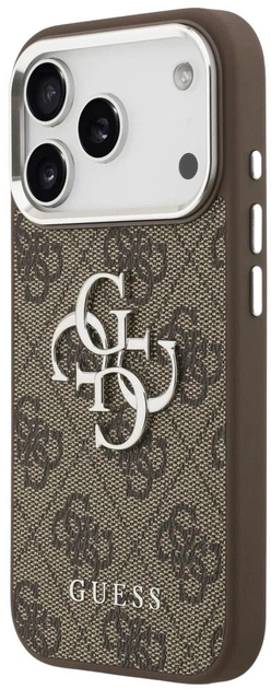 Etui plecki Guess Big 4G Classic Logo do Apple iPhone 17 Pro Max Brown (3666339517946) - obraz 2