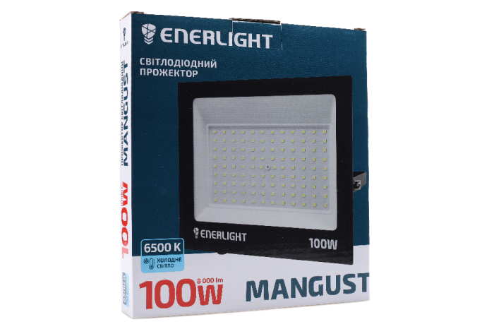 Прожектор світлодіодний вологостійкий IP 65 ENERLIGHT MANGUST 100Вт 6500K - зображення 5