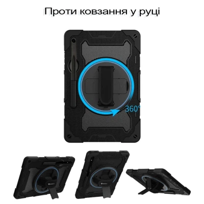 Чехол для планшета BeCover Horizontal handle Samsung Galaxy Tab S10 Lite SM-X400/406 10.9" Black (713820) - Фото 3 Чехол для планшета BeCover Horizontal handle Samsung Galaxy Tab S10 Lite SM-X400/406 10.9" Black (713820) - изображение 3