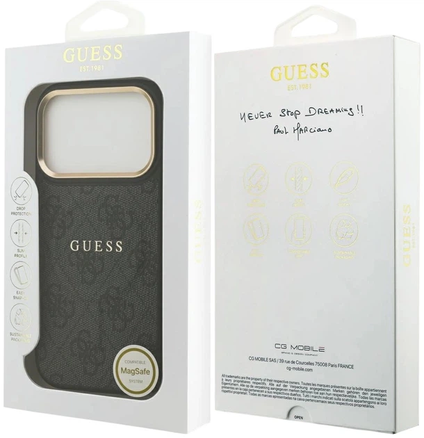Панель Guess 4G PU Classic Logo MagSafe для Apple iPhone 17 Pro Black (3666339519056) - зображення 8