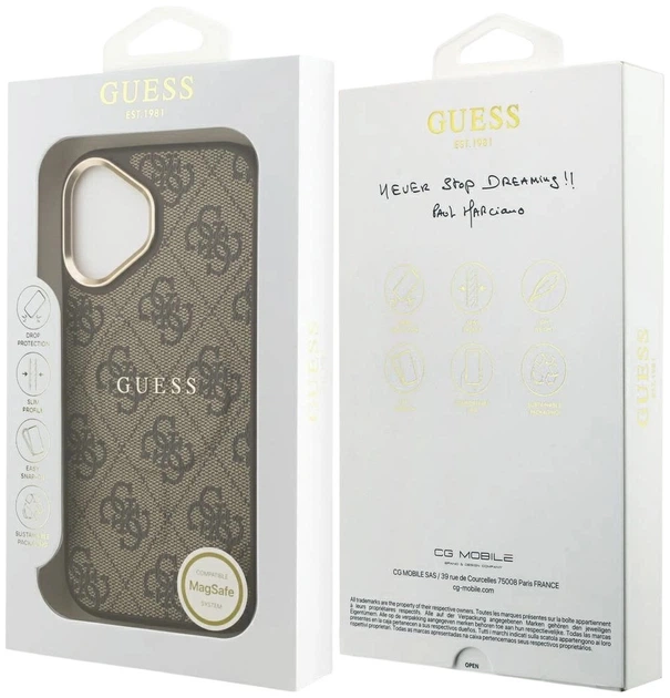 Панель Guess 4G PU Classic Logo MagSafe для Apple iPhone 17 Brown (3666339519193) - зображення 8