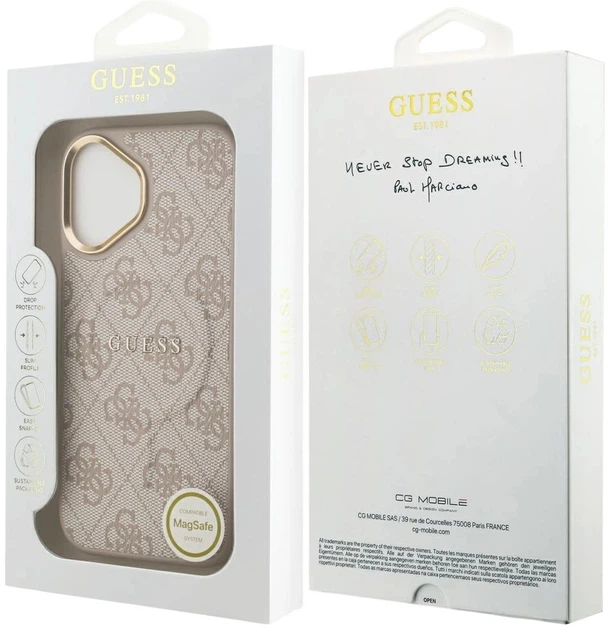 Панель Guess 4G PU Classic Logo MagSafe для Apple iPhone 17 Pink (3666339519513) - зображення 8