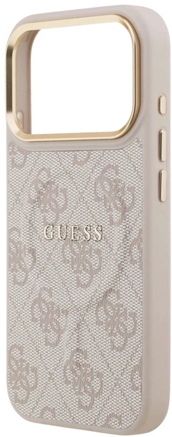 Etui plecki Guess 4G PU Classic Logo MagSafe do Apple iPhone 17 Pro Pink (3666339519537) - obraz 5