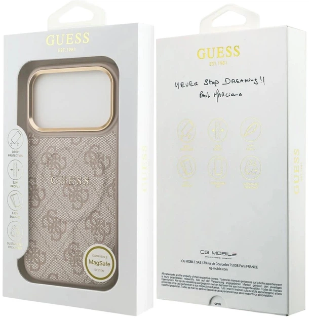 Etui plecki Guess 4G PU Classic Logo MagSafe do Apple iPhone 17 Pro Pink (3666339519537) - obraz 8