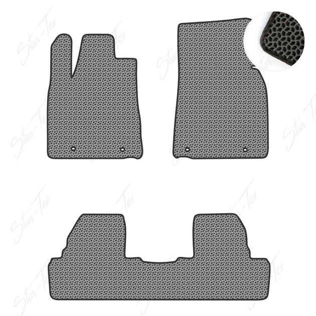 Комплект ковриков в салон Star-Tex на Lexus RX III (AL10) (2009 - 2015) бензин EVA/Капля Серый + Черный - Фото 1 Комплект ковриков в салон Star-Tex на Lexus RX III (AL10) (2009 - 2015) бензин EVA/Капля Серый + Черный - изображение 1