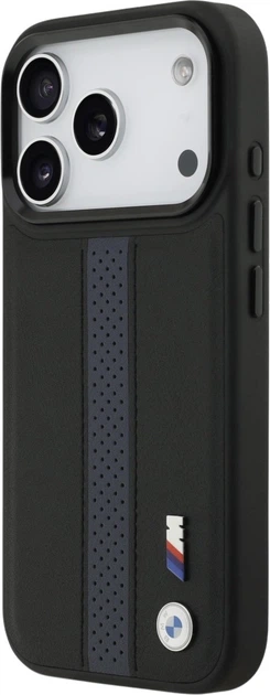 Etui plecki BMW M Perforated Stripe Logo MagSafe do Apple iPhone 17 Pro Blue (3666339481506) - obraz 2