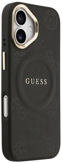 Панель Guess Peony Hot Stamp MagSafe для Apple iPhone 17 Black (3666339519674) - зображення 4