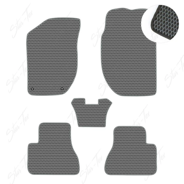 Комплект килимків до салону Star-Tex на Land Rover Freelander I (L314) (1997 - 2006) 5-ти двірна версія EVA/Сота мала Сірий - Фото 1 Комплект килимків до салону Star-Tex на Land Rover Freelander I (L314) (1997 - 2006) 5-ти двірна версія EVA/Сота мала Сірий - зображення 1
