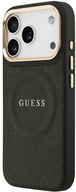 Панель Guess Peony Hot Stamp MagSafe для Apple iPhone 17 Pro Max Black (3666339519704) - зображення 2