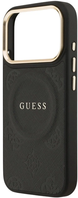 Панель Guess Peony Hot Stamp MagSafe для Apple iPhone 17 Pro Max Black (3666339519704) - зображення 5