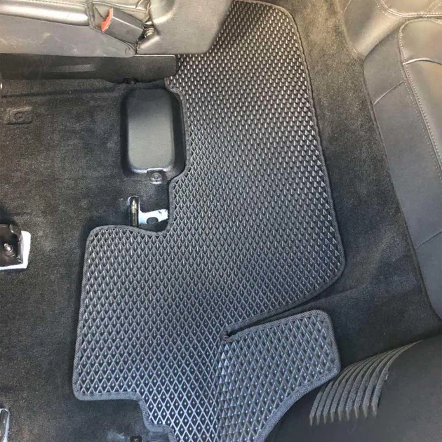 Коврики Star-Tex на 3-й ряд на Ford Explorer V (2010 - 2019) EVA/Ромб Серый + Черный - изображение 2
