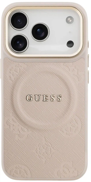 Панель Guess Peony Hot Stamp MagSafe для Apple iPhone 17 Pro Pink (3666339519858) - зображення 3