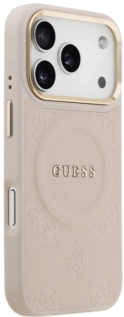 Панель Guess Peony Hot Stamp MagSafe для Apple iPhone 17 Pro Pink (3666339519858) - зображення 4