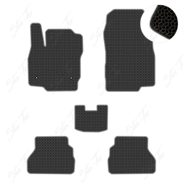 Комплект килимків до салону Star-Tex на Ford B-Max (2012 - 2017) EVA/Крапля Чорний + Сірий - Фото 1 Комплект килимків до салону Star-Tex на Ford B-Max (2012 - 2017) EVA/Крапля Чорний + Сірий - зображення 1