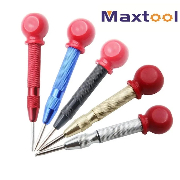 Кернер автоматический Maxtool пружинный для разметки слесарный по дереву/пластику/металлу 103х13 мм (0498) - изображение 3