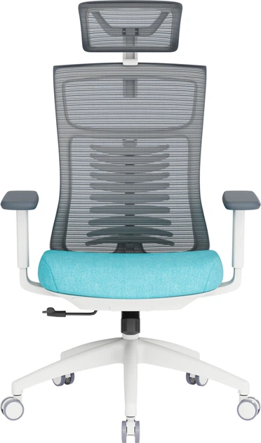 Кресло компьютерное офисное эргономичное OfficePro Balance OC550-W-DG-BL White/Dark Gray/Blue - изображение 3