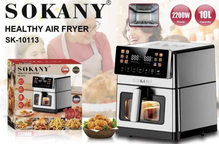 Аерофритюрниця Sokany SK-10113 з великою чашею 10 л корпус із нержавіючої сталі 2200 Вт - зображення 4