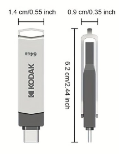 Флешка Kodak 256 ГБ с USB 3.2 и Type-C для быстрой передачи данных Серий - Фото 5 Флешка Kodak 256 ГБ с USB 3.2 и Type-C для быстрой передачи данных Серий - изображение 5