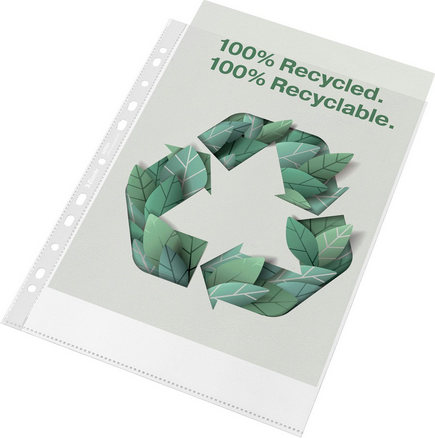 Zestaw koszulek Esselte Recycle Premium A4 237 mm 50 szt Transparent 627504 (4049793067735) - obraz 4