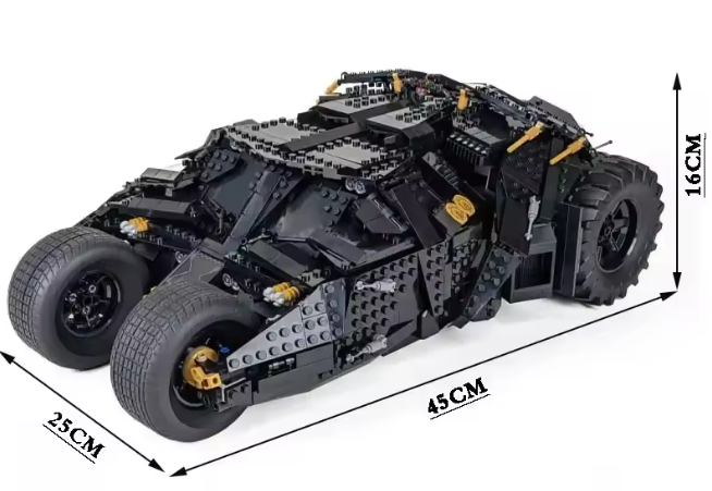 Конструктор Batman Batmobile Tumbler Бэтмобиль черный бронированный Легенда Готема - изображение 4