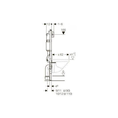 Инсталляция Geberit Duofix Комплект (3в1) д/унітазу (458.126.00.1) Geberit 458.126.00.1 903643 - изображение 4