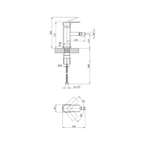 Смеситель Kroner Ems-C020 (CV012073) Kroner CV012073 905653 - изображение 7