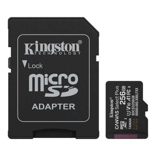 Карта памяти Kingston 256GB microSDXC class 10 UHS-I V10 A1 Canvas Select Plus (SDCS3/256GB) Kingston SDCS3/256GB 913807 - Фото 1 Карта памяти Kingston 256GB microSDXC class 10 UHS-I V10 A1 Canvas Select Plus (SDCS3/256GB) Kingston SDCS3/256GB 913807 - изображение 1
