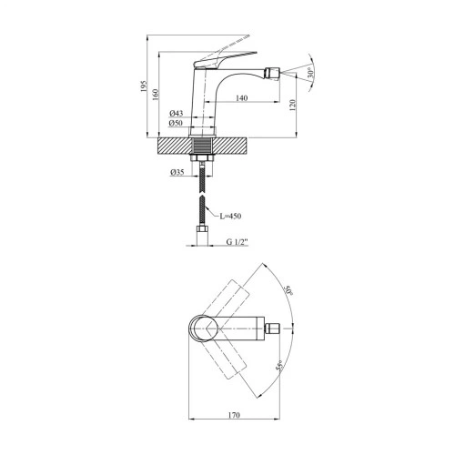 Смеситель Kroner Graz - GRP020 (CV033150) Kroner CV033150 905657 - изображение 7