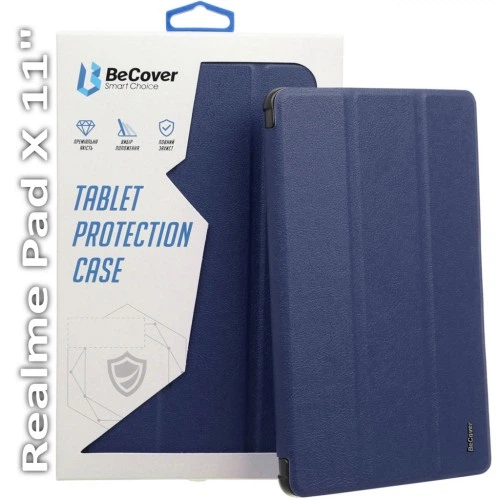 Чохол до планшета BeCover Smart Case Realme Pad X 11" Deep Blue (709605) BeCover 709605 917554 - Фото 1 Чохол до планшета BeCover Smart Case Realme Pad X 11" Deep Blue (709605) BeCover 709605 917554 - зображення 1