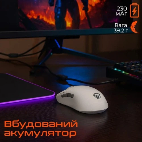 Мишка Meetion GW40 Bluetooth/Wireless/USB White (MT-GW40-B) Meetion MT-GW40-B 913223 - зображення 6