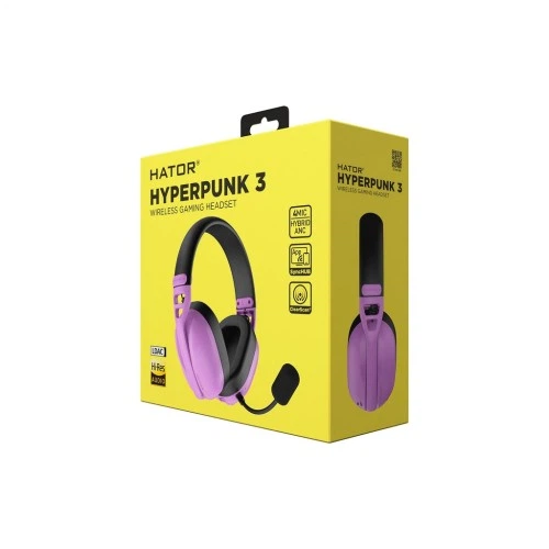 Наушники Hator Hyperpunk 3 Wireless Hi-Res SyncHUB connection Cyber Violet (ESH19) Hator ESH19 922031 - Фото 8 Наушники Hator Hyperpunk 3 Wireless Hi-Res SyncHUB connection Cyber Violet (ESH19) Hator ESH19 922031 - изображение 8