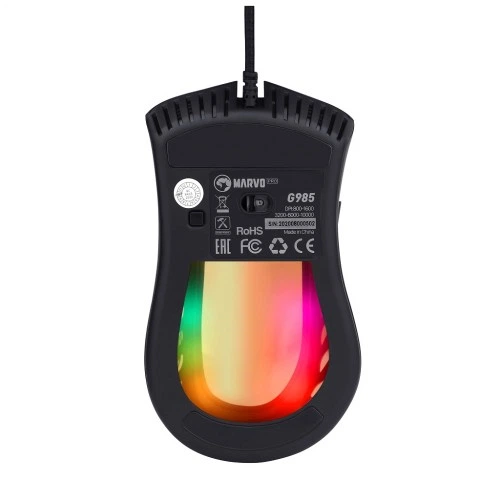 Мишка Marvo G985 RGB-LED USB Black (G985) Marvo G985 909008 - зображення 5