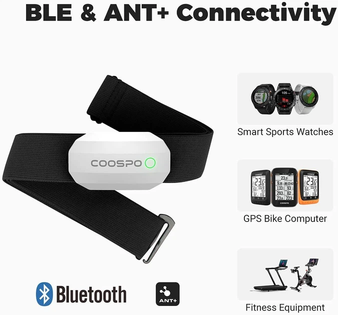 Нагрудный пульсометр COOSPO H808S, ANT+BLE, HRM IP67, 300 ч. автономной работы - Фото 3 Нагрудный пульсометр COOSPO H808S, ANT+BLE, HRM IP67, 300 ч. автономной работы - изображение 3