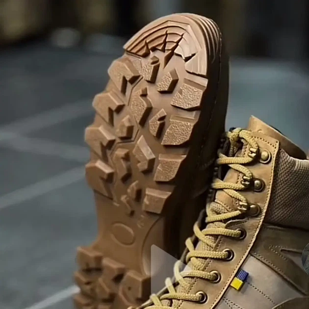Берцы военные Bistfor, демисезонные, кожаные мембрана GORE-TEX мужские ботинки водонепроницаемые, 43 размер, койот - изображение 4
