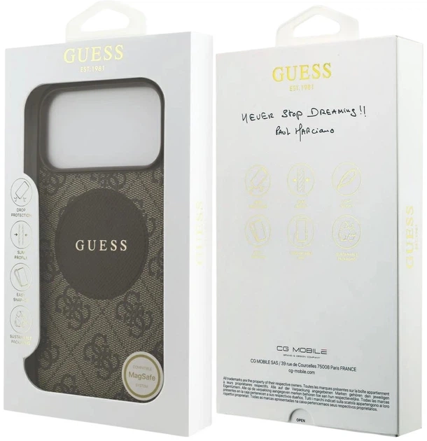 Панель Guess 4G Circle Classic Logo MagSafe для Apple iPhone 17 Pro Max Brown (3666339490034) - зображення 8