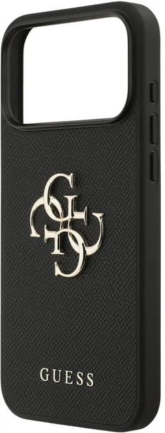 Панель Guess Grained Big 4G & Classic Logo для Apple iPhone 17 Pro Max Black (3666339524906) - зображення 5