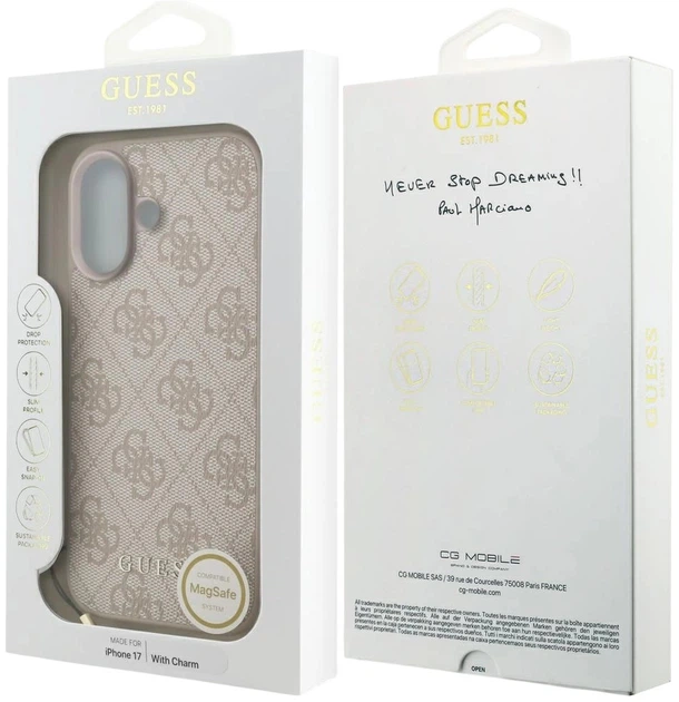 Панель Guess 4G Charms Collection MagSafe для Apple iPhone 17 Pink (3666339525910) - зображення 7