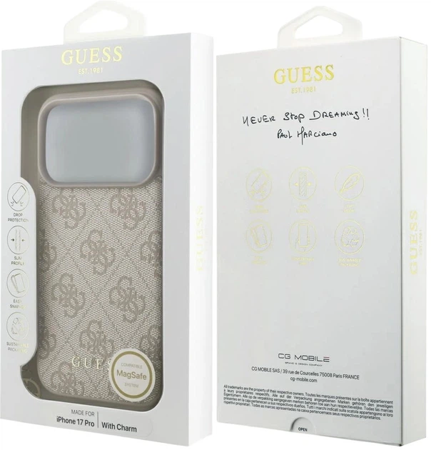 Панель Guess 4G Charms Collection MagSafe для Apple iPhone 17 Pro Max Pink (3666339525941) - зображення 7