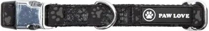 Obroża dla psów Paw Love regulowana S Czarna (5714156139327) - obraz 2