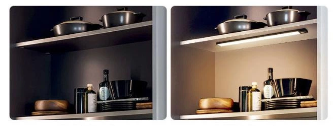 Настенный светодиодный LED USB аккумулятор светильник 40 см с датчиком движения ночник с магнитным креплением на стену/шкаф с USB зарядкой - изображение 5