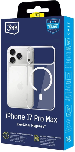 Панель 3MK EverClear MagCase для Apple iPhone 17 Pro Max Clear (5903108664103) - зображення 9